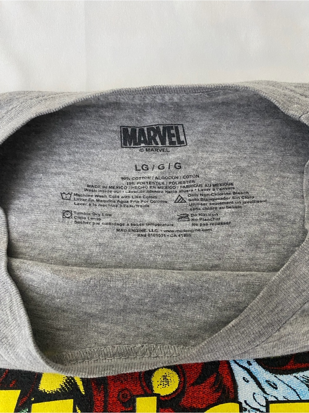 Marvel Avengers Graphic T-Shirt - Gray - Size Large - Picture 3 of 6